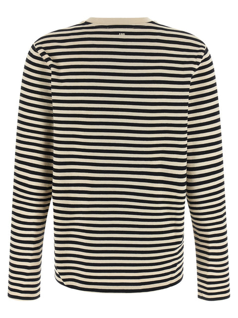 Ami Paris Ami De Coeur Marinière T-shirt