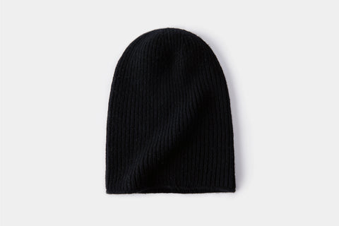 Unisex Cashmere Wool Beanie - Black
