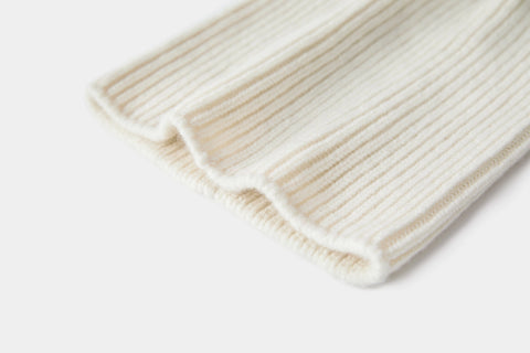 Unisex Cashmere Wool Beanie - Ivory