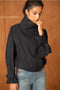 Urban Short Oversized Trench-Style Jacket with A Wrap Collar