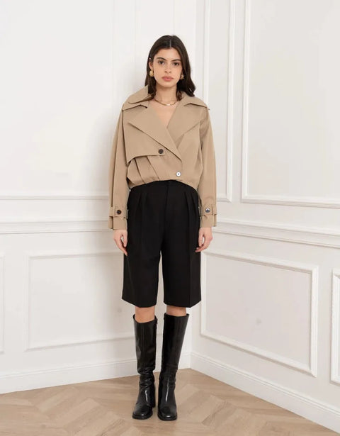 Urban Structured Short Trench Coat