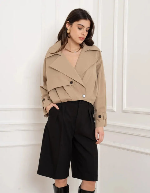 Urban Structured Short Trench Coat