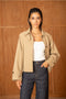 Utility Short Jacket with Lapels That Can Be Turned Up Into A Stand-Up Collar
