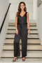 V-Neck Wide Strap Tank Top Black-Tank Tops-MILIO MILANO-S-Black-Urbanheer