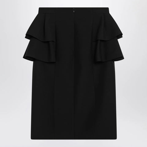 Valentino Black skirt with ruffles on the sides
