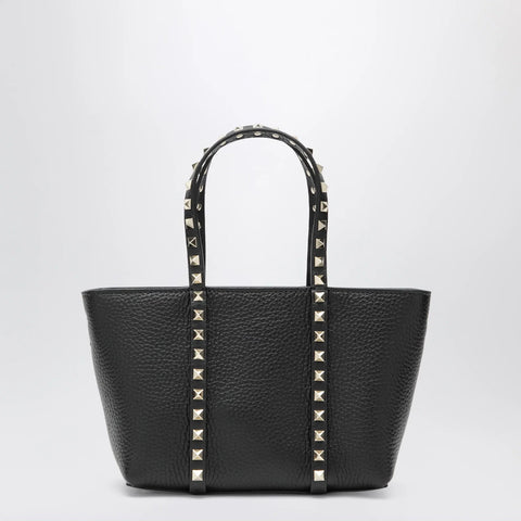 Valentino Garavani Black Rockstud bag in grained calfskin