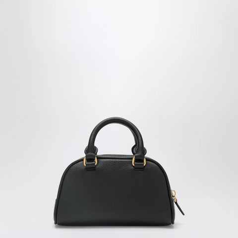 Valentino Garavani Black VLogo Signature mini duffle bag in grained calfskin