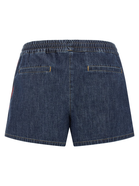 Valentino Garavani Chambray Denim Shorts
