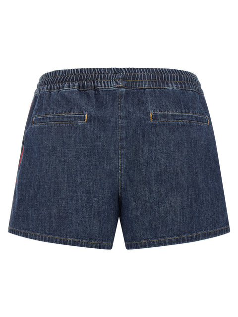 Valentino Garavani Chambray Denim Shorts