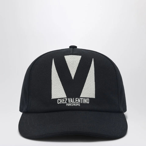 Valentino Garavani Chez Valentino black baseball cap