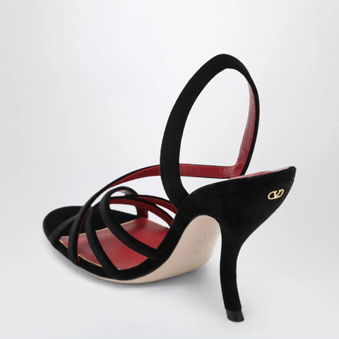 Valentino Garavani Fetishique black velvet sandal