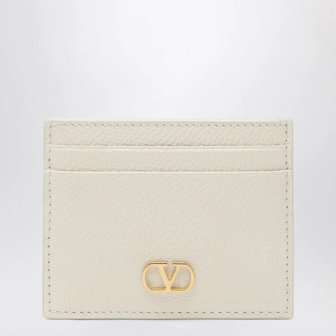 Valentino Garavani Ivory Vlogo Signature card holder