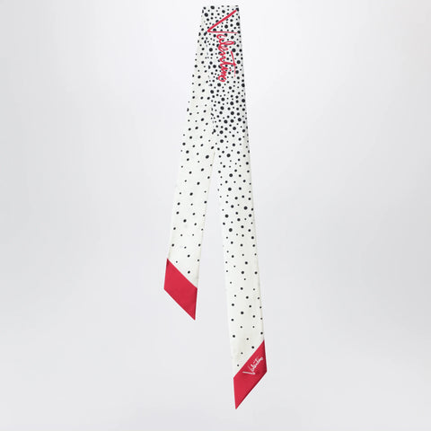 Valentino Garavani Little Stars Starry bandeau scarf in silk, vanilla red
