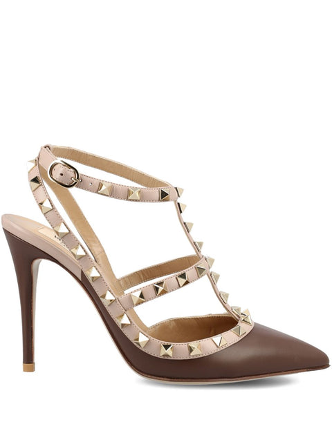 Valentino Garavani Patent Rockstud Caged Pump 100Mm