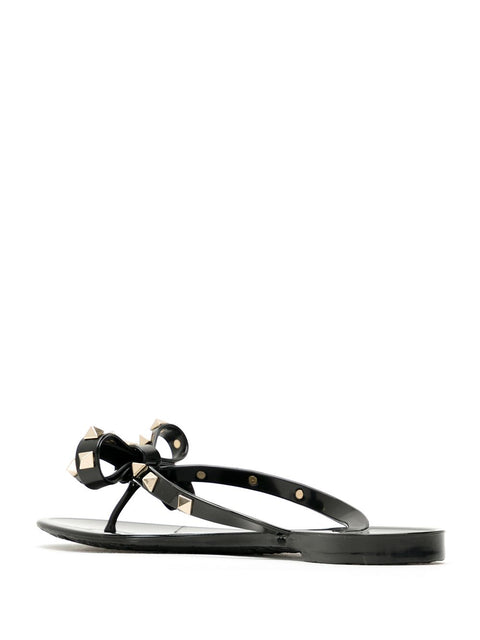 Valentino Garavani Rockstud PVC Flat Thong Sandals