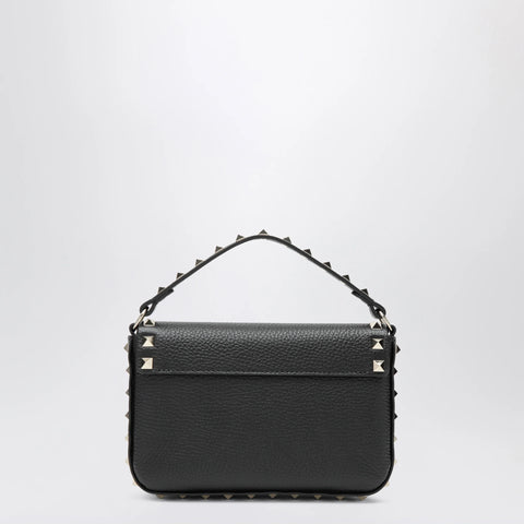 Valentino Garavani Rockstud pouch in grained calfskin leather, black