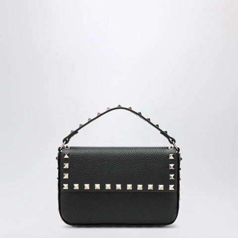 Valentino Garavani Rockstud pouch in grained calfskin leather, black