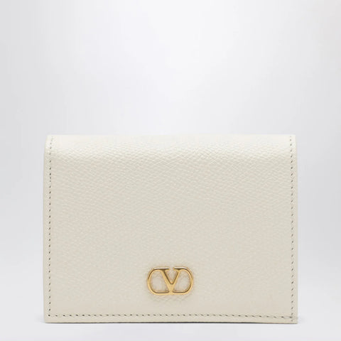 Valentino Garavani VLogo Signature ivory leather wallet