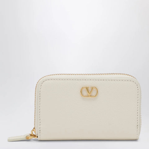 Valentino Garavani Vlogo Signature zip wallet ivory