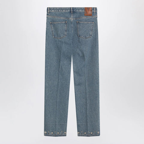 Valentino Medium blue jeans with cabochons