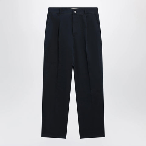 Valentino Navy blue cotton trousers
