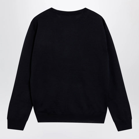 Valentino Navy blue wool crewneck sweater