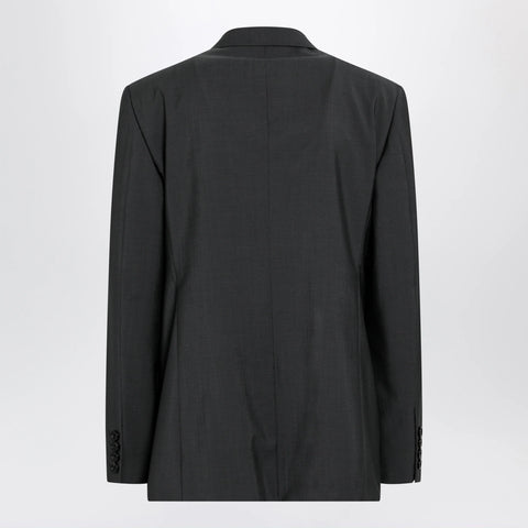 Valentino Single-breasted wool and mohair jacket in black