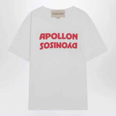 Valentino White T-shirt with Apollon/Dionysos print