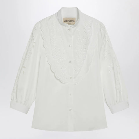 Valentino White shirt with Sangallo embroidery
