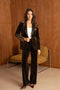 Velvet Fitted Velvet Tuxedo Blazer with Satin Lapel