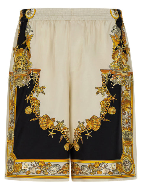 Versace Coral Theatre Print Bermuda Shorts