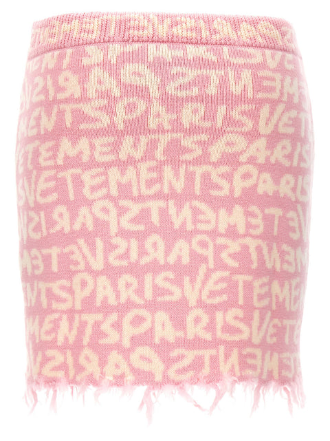 Vetements Graffiti Monogram Skirt