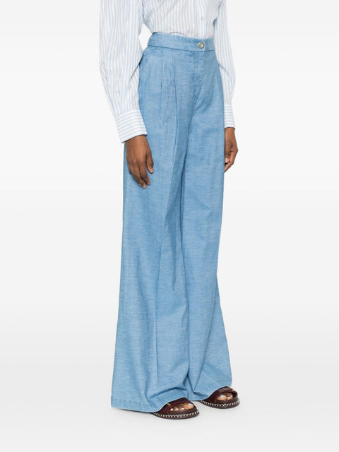 Via Masini 80 Cotton flared trousers