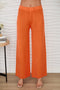 Viscose Knit Flared Pants - Orange