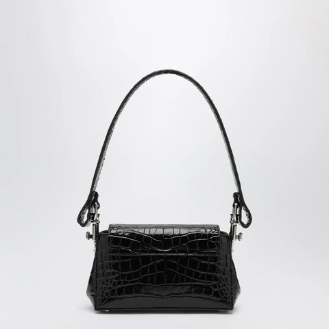 Vivienne Westwood Black Hazel bag in croc-effect patent leather