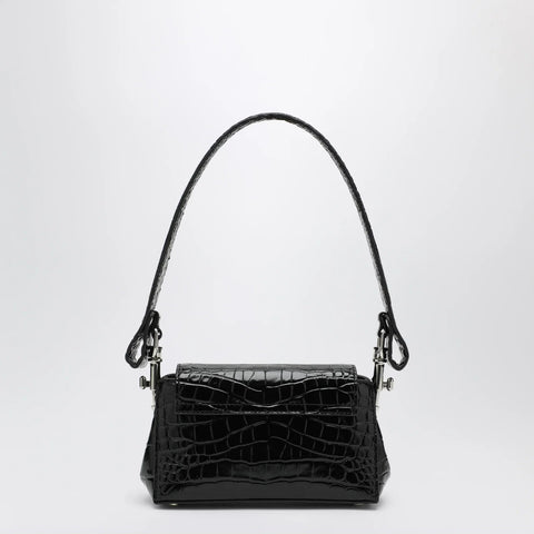 Vivienne Westwood Black Hazel bag in croc-effect patent leather