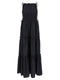 Ganni Black Smock Tie Dress
