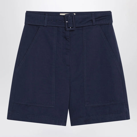 Weekend Max Mara Bermuda blue in cotton and linen
