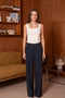 Wide-Cut Tailored Trousers