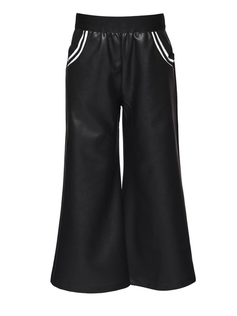 Wide Leg Faux Leather Pants