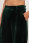 Wide Velvet Flowing Trousers with Double-Button Fastening