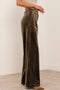 Wide Velvet Flowing Trousers with Double-Button Fastening