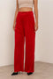 Wide Velvet Flowing Trousers with Double-Button Fastening