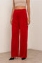 Wide Velvet Flowing Trousers with Double-Button Fastening