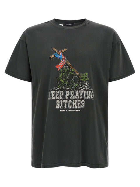 Willy Chavarria Keep Praying Bitches T-shirt