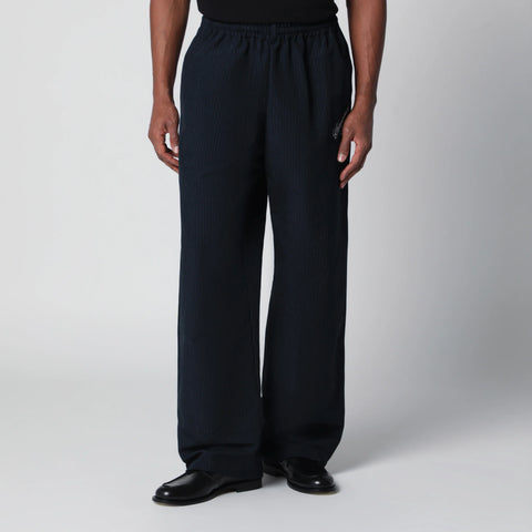 Willy Chavarria Pinstripe jogging trousers with logo embroidery