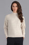 Womens Lambswool Grown On Neck Jumper Linen-Jumper-Paul James Knitwear-S-Linen-Urbanheer