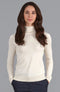 Womens Ultra-Fine Cotton Roll Neck Long Sleeve Jumper Ecru-Jumper-Paul James Knitwear-XS-Urbanheer
