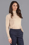 Womens Ultra-Fine Cotton Roll Neck Long Sleeve Jumper Sand-Jumper-Paul James Knitwear-L-Urbanheer