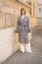 Wool-Blend Coat with Removable Faux-Fur Cuffs